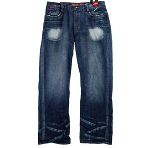 Stash House Vintage Designer Loose Fit Blue Denim Jeans Mens Sz 40x32 Streetwear